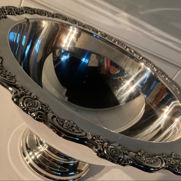 vintage silver plated punch bowl